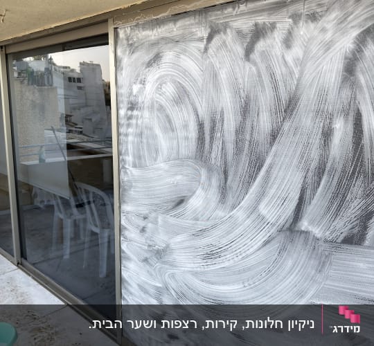 ניקיון חלונות, קירות, רצפות ושער הבית.